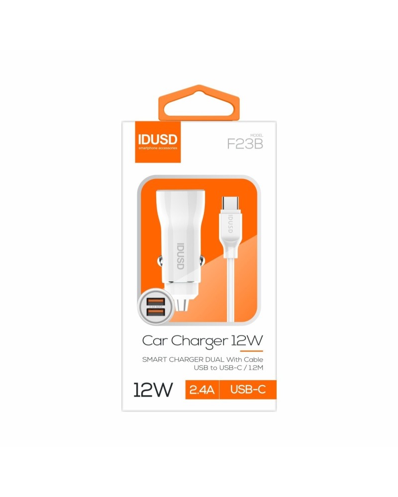 Car Charger 2U 2.4A + Cable Typ -C | Angar Distribuciones
