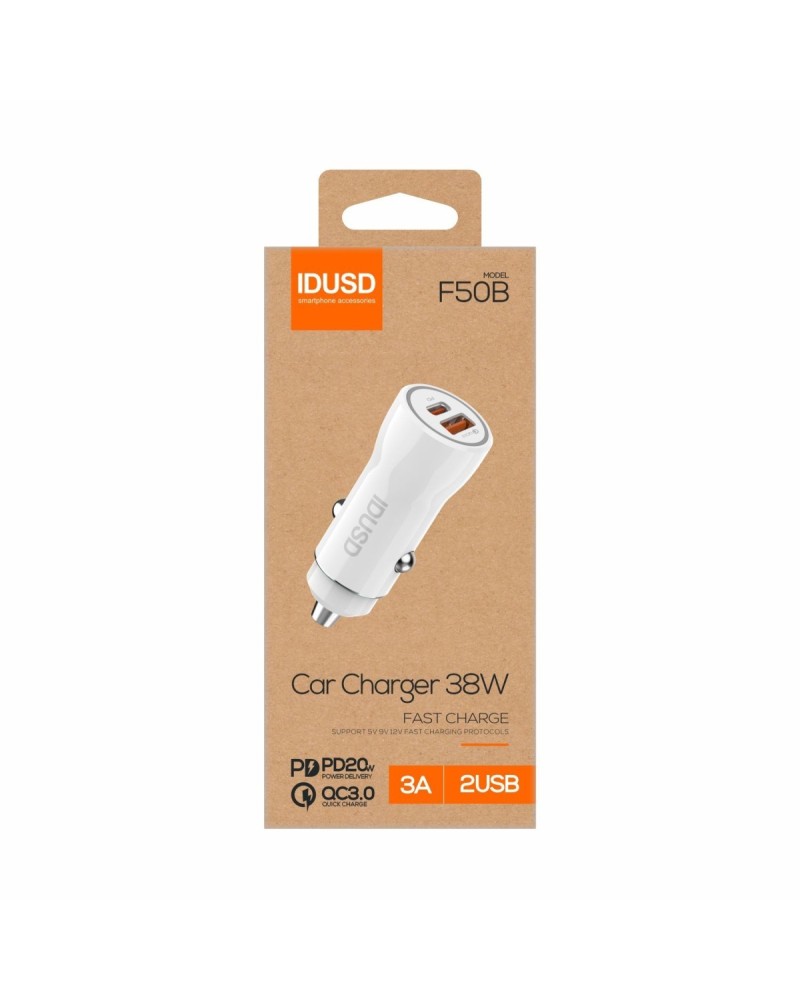 Cargador coche PD+QC 38W | Angar Distribuciones