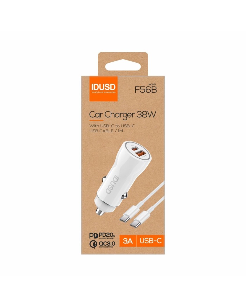 Cargador coche PD+QC 38W | Angar Distribuciones
