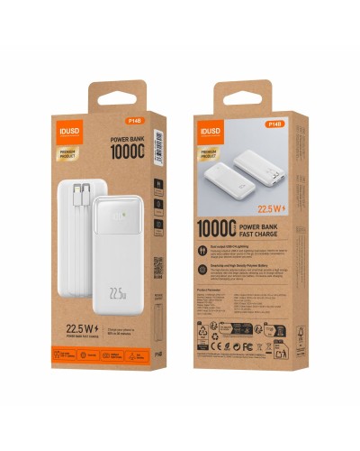POWER BANK DUAL USB C + LIGHTNING 22.5 W 10000mAh