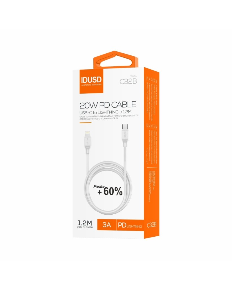 PD Cable USB-C a Lightning PD 1.2M 3A | Angar Distribuciones