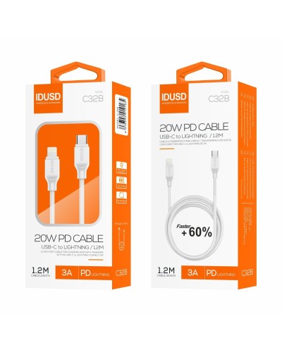 PD Cable USB-C a Lightning PD 1.2M 3A | Angar Distribuciones