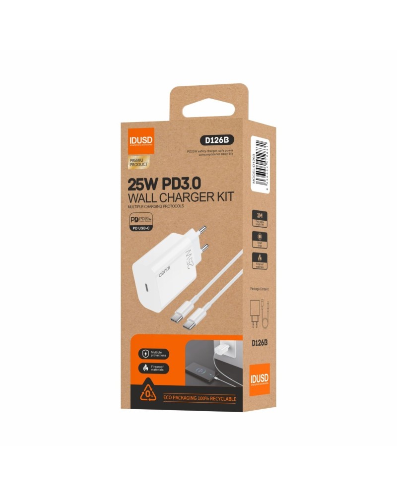 Eco Cargador PD 25W + PD USB-C | Angar Distribuciones