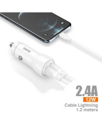Car Charger 2U 2.4A + Cable Lightning | Angar Distribuciones